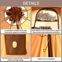 Yurt mongol MC TOMOUNT quatre saisons en toile 16,4 pi * hauteur 9,2 pi avec cheminée 2000-3000 mm, imperméable, couleur et logo personnalisables, pour glamping