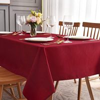 Nappe texturée rectangulaire Jacquard anti-éclaboussures et sans plis nappe souple et résistante à l'eau couverture de table décorative imperméable