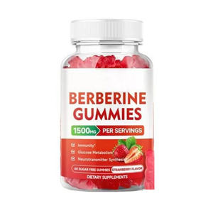 Gomitas de Suplementos Herbales, Gomitas de Berberina, Procesamiento OEM Personalizado, Gomitas de Vitaminas con Sabor a Fresa - Product Image 1