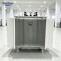 Transformateur de distribution immergé dans l'huile SinoShine S13 2000 kVA, triphasé 11 kV/0,4 kV 60 Hz, bobinage en cuivre, haute tension, faible bruit
