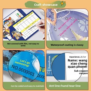 Vales de prueba promocionales de papel estucado con impresión UV, tarjetas de inscripción personalizadas para clases de arte y caligrafía - Product Image 3