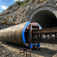 Chariot de revêtement de tunnel robuste en acier Q235 à commande à distance, entraînement hydraulique, équipement de construction pour travaux d'aménagement aquatique, garantie 1 an