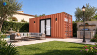 Maison conteneur maritime de 20 pieds, préfabriquée, modulaire, portable, design moderne, pour villa, jardin, bureau, immeuble, appartement