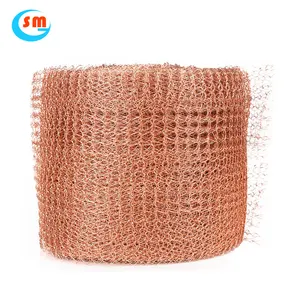 Pure Copper Knitted Gas Liquid Filter Wire Mesh For Alcohol Distillation Equipment