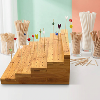 Support en bois pour sucettes, présentoir en forme d'escalier pour fêtes, support décoratif pour collations, accessoires de présentation de table