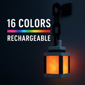Antorcha de Pared Luminosa con 16 Colores Cambiantes, Lámpara de Noche Recargable por USB - Product Image 3