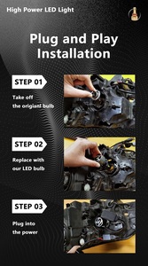 มาใหม่หลอดไฟหน้ารถยนต์ LED H7ท่อทองแดงสามท่อหลอดไฟ LED H4กำลังสูง130วัตต์12โวลต์กันน้ำได้ IP68 13000lm ติดตั้งอเนกประสงค์ - Product Image 5