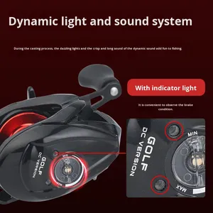 Carrete de Pesca Inteligente Electrónico Ligero Universal con Dispositivo de Sonido y Alarma de Lanzamiento, Rueda de Gota de Agua DC, Mini Carrete de Golf - Product Image 4