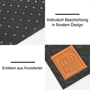<span class=keywords><strong>Runner</strong></span> da tavolo in feltro di spessore 5MM lavabile <span class=keywords><strong>grigio</strong></span> scuro antiscivolo per tavolo da pranzo - Product Image 2