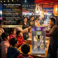 Robot créatif d'impression 3D de gâteaux de sucre IA, machines à friandises comestibles pour fêtes d'enfants, mariages et événements, idéal pour la location commerciale