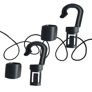 Cuerda elástica de goma para canotaje al aire libre, 5 mm, 180 cm, con accesorio de gancho para uso en camping y senderismo - Product Image 1