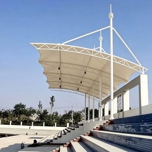 แผ่นเมมเบรน PVDF ทนทานต่อรังสียูวี สำหรับสนามกีฬาในมหาวิทยาลัย สนามบาสเกตบอลกลางแจ้ง ที่นั่งชมกีฬากลางแจ้ง หลังคาที่นั่งชมกีฬา ที่นั่งชมกิจกรรม - Product Image 1