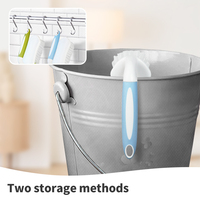 Brosse de nettoyage de sol de salle de bains de douche en plastique de vente chaude avec gommage et poignée durables