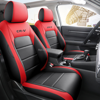 Housses de siège de voiture sportives en cuir rouge bordeaux et noir pour Honda CRV 2023 à 2026, protection intégrale 5 places, accessoires d'amélioration intérieure pour SUV