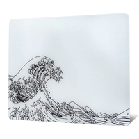 Custom Bulk Glass MousePad With Pattern Printing Tempered Photovoltaic Printed Tempered Glass Mouse Pad