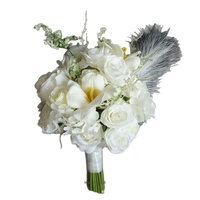 Bouquet de mariée en fleurs artificielles en soie Yi Yage SH272, décoration de la maison, table, tulipes blanches faites à la main