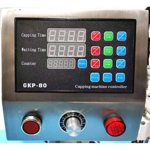 Machine de capsulage pneumatique automatique Gkp 80 pour bouteilles chimiques et cartons, haute productivité, prise européenne 220V, garantie 1 an - Product Image 3