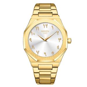 ผู้ผลิตนาฬิกาข้อมือแบบดรอปชิปปิ้ง OEM นาฬิกาสแตนเลสสตีล แฟชั่นหรูหราสำหรับผู้ชาย หน้าปัดตัวเลขอารบิก - Product Image 4