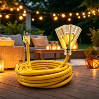 Cable de Extensión Industrial con Luz LED Nema, 10 pies, Calibre 10/3, Súper Resistente, 30 Amperios, 125V, con Bloqueo Automático, para PC y Electrodomésticos