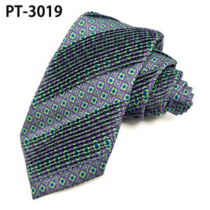 เนคไทลายดอกไม้สำหรับผู้ชายเนคไทหรูหราสำหรับผู้ชายเนคไทลายเหรียญโพลีเอสเตอร์ผูกพิมพ์ลายแบบออกแบบได้ตามต้องการแบบ3D - Product Image 2