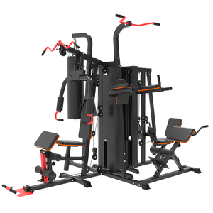 Station d'entraînement intégrée en acier pour cinq personnes, usage commercial, équipement de fitness multifonctionnel de type force, 75KG*2 ZL-25 - Product Image 1