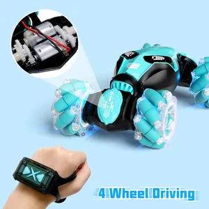 Chất lượng cao double side RC diễn viên đóng thế xe trẻ em đài phát thanh điều khiển đồ chơi tay điều khiển cử chỉ RC xe với âm nhạc và ánh sáng