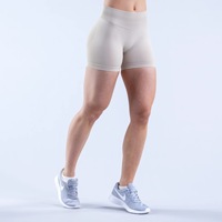 Shorts de yoga taille haute élastiques, rehausseurs de hanches, sans coutures, en Spandex/Nylon, infroissables, pour le fitness et le sport (sans fonction yoga)