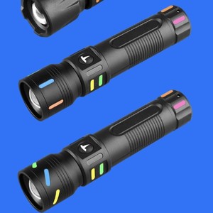 ไฟฉาย LED มัลติฟังก์ชั่นกลางแจ้งแบบชาร์จไฟได้ ปรับความสว่างได้ อลูมิเนียมอัลลอยด์ แสงสีขาว ชาร์จ USB แบบพกพา - Product Image 1