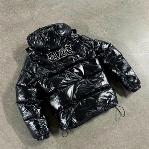 Clothing Manufacturers Warm Wear Goose <b>Duck</b> Zip up <b>Coat</b> Oversized Lightweight Custom Puffer Jacket Men Winter <b>Down</b> Jacket Black - Product Image 4