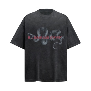 Camiseta de Verano de Marca Streetwear, Serie Oscura con Estampado de Pitón, 100% Algodón Transpirable, Anti-Pilling, Manga Corta para Hombre - Product Image 2