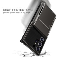 Étui de protection élégant avec fente pour cartes de crédit pour iPhone 17, Samsung A14, A15, A16, A06, A05S, S22, S23, S24, S25 Ultra