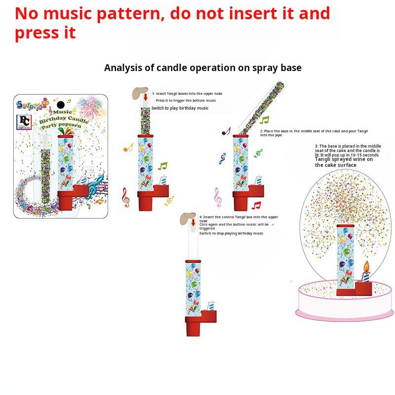 Candy fuegos artificiales vela de exhibición (sin música)