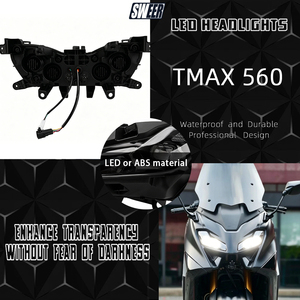 Conjunto de Faro LED para Yamaha <span class=keywords><strong>TMAX</strong></span> 560 - Faro de Motocicleta de Plástico con 4 Lentes para Reequipamiento/Actualización - Product Image 3