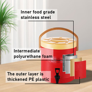 Baril isotherme en acier inoxydable 9L <span class=keywords><strong>de</strong></span> grande capacité pour la soupe aux hôtels, le thé et le lait. - Product Image 2