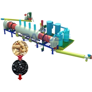 Horno de carbonización rotatorio de trabajo continuo Máquina de carbonización de cáscara de almendra de palma Horno de carbonización de cáscara de coco - Product Image 1