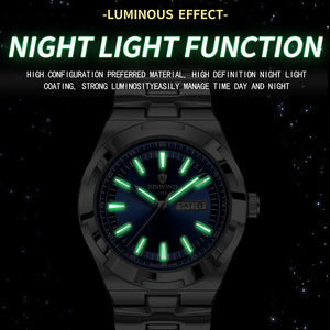 Reloj de Pulsera de Acero BINBOND 9420, Resistente a los Arañazos, Luminoso, con Calendario, Resistente al Agua 30M, Reloj para Hombre - Product Image 5