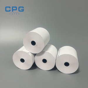 Rouleau de papier thermique personnalisé OEM 80x80mm 58gsm résistant aux hautes températures sans BPA pour station-service, parking et terminal logistique - Product Image 1