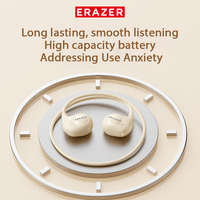 Les écouteurs de sport ERAZER XT95 Max BT 5.4 sans fil à conduction osseuse à texture silicone conviennent à la course à pied
