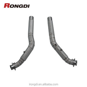 Tuyau de descente d'échappement pour Mercedes AMG CLS 63 4MATIC (C218) M157 5.5L Twin-Turbo <span class=keywords><strong>V8</strong></span> 2013 + avec bouclier thermique - Product Image 2