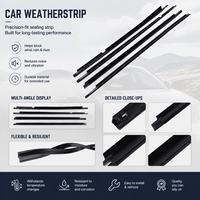Joint d'étanchéité de porte tout-terrain 4x4 en caoutchouc, remplacement pour Land Cruiser LC80 1990-1997, noir, OE 67861-60073 67862-60073