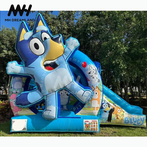 Château Gonflable Commercial pour Chiots, Toboggan et Aire de Saut Combinés, pour Tout-Petits, Fêtes d'Anniversaire, en PVC Écologique - Grande Vente - Product Image 3