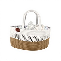 Sac à langer pour bébé avec insert amovible 100% coton Panier de rangement pliable pour la crèche