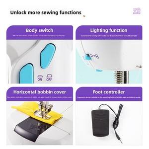 Portable Mini Sewing Machine 306 Desktop Electric Home Use <b>Double</b> Thread Thick Fabric Quilter - Product Image 5