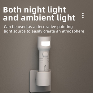 Cảm biến chuyển động ánh sáng ban đêm dẫn sạc cắm trong đèn pin khẩn cấp mất điện đèn cho phòng ngủ khách sạn hành lang - Product Image 2