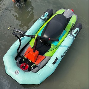 Rushwave Electric Surfboard 16in Above PVC Inflatable Watercraft For Beginners Lake River Use - Product Image 3