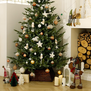 Large Christmas <strong>Tree</strong> Ring Paper Wholesale Christmas <strong>Tree</strong> Stand Accessories Christmas <strong>Tree</strong> <strong>Collar</strong> with Wicker Skirt - Product Image 3