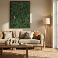 Peinture à l'huile peinte à la main, abstraite botanique, grande taille, originale, cadre en alliage d'aluminium, personnalisable, vente en gros pour galerie