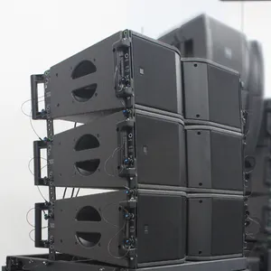 Garis aktif array bertenaga dual 10 inci speaker drivers audio profesional