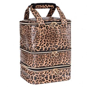 Trousse de beauté pour ongles portable double couche BSCI, multifonctionnelle, en coton matelassé, grande capacité - Product Image 1