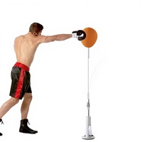 Ballon de Réaction de Boxe Élastique pour Entraînement de Fuite et de Frappe, Cible de Punching pour Enfants et Adultes, Modèle Parent-Enfant Réglable en Hauteur